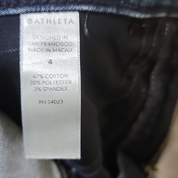 Atletha Blue Denim Mid-Rise Women's Jeans Sz 4 - Picture 9 of 9